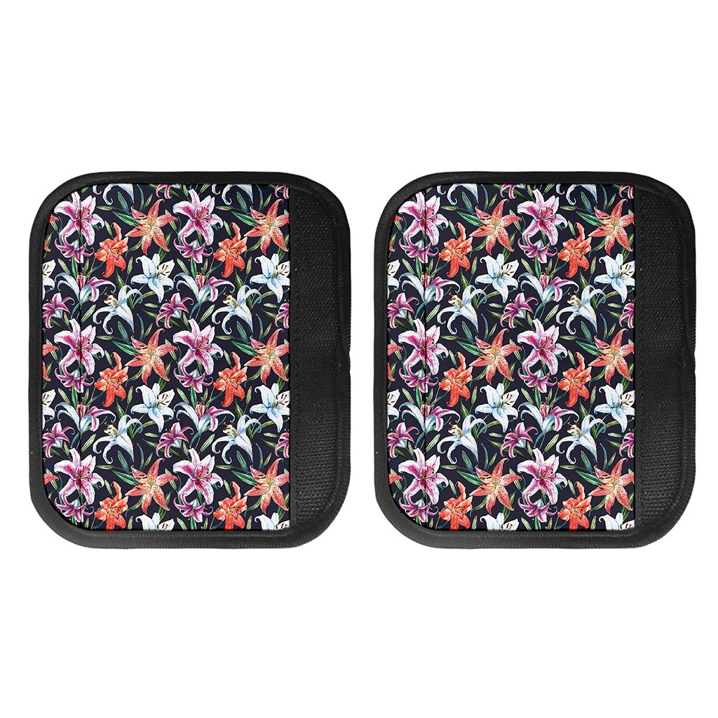 Watercolor Lily Flowers Pattern Print Handle Covers