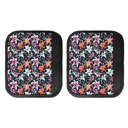 Watercolor Lily Flowers Pattern Print Handle Covers