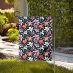 Watercolor Lily Flowers Pattern Print House Flag