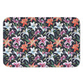 Watercolor Lily Flowers Pattern Print Indoor Door Mat