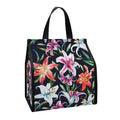 Watercolor Lily Flowers Pattern Print Insulated Lunch Tote