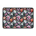 Watercolor Lily Flowers Pattern Print Kitchen Mat