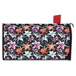 Watercolor Lily Flowers Pattern Print Mailbox Cover