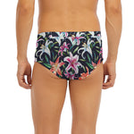 Watercolor Lily Flowers Pattern Print Men's Briefs