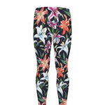 Watercolor Lily Flowers Pattern Print Men's leggings