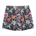 Watercolor Lily Flowers Pattern Print Mesh Shorts