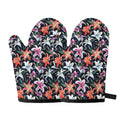 Watercolor Lily Flowers Pattern Print Oven Mitts