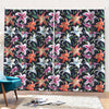 Watercolor Lily Flowers Pattern Print Pencil Pleat Curtains