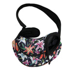 Watercolor Lily Flowers Pattern Print Pet Sling Carrier