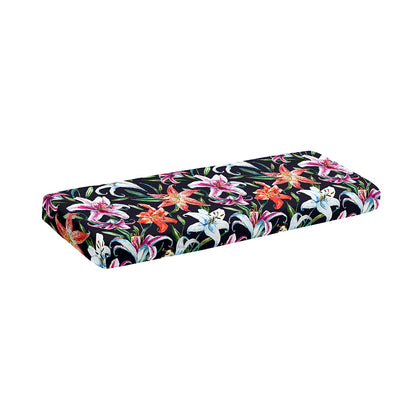 Watercolor Lily Flowers Pattern Print Piano Keyboard Cover
