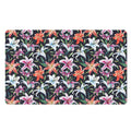 Watercolor Lily Flowers Pattern Print Polyester Doormat