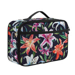 Watercolor Lily Flowers Pattern Print Portable Lunch Bag