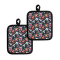 Watercolor Lily Flowers Pattern Print Pot Holders