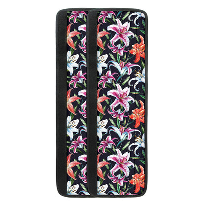 Watercolor Lily Flowers Pattern Print Refrigerator Handle Covers