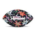 Watercolor Lily Flowers Pattern Print Rugby Ball