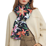 Watercolor Lily Flowers Pattern Print Scarf
