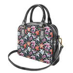 Watercolor Lily Flowers Pattern Print Shoulder Handbag