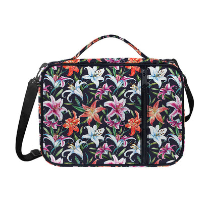 Watercolor Lily Flowers Pattern Print Shoulder Strap Bible Bag