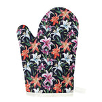 Watercolor Lily Flowers Pattern Print Single Oven Mitt