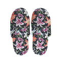 Watercolor Lily Flowers Pattern Print Slippers