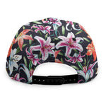 Watercolor Lily Flowers Pattern Print Snapback Cap