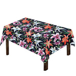 Watercolor Lily Flowers Pattern Print Tablecloth