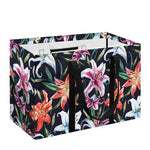 Watercolor Lily Flowers Pattern Print Utility Tote Bag