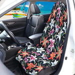 Watercolor Lily Flowers Pattern Print Waterproof Car Seat Cover
