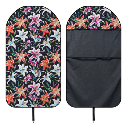 Watercolor Lily Flowers Pattern Print Waterproof Car Seat Cover