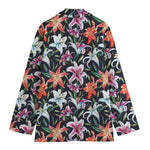 Watercolor Lily Flowers Pattern Print Women's Blazer