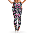 Watercolor Lily Flowers Pattern Print Women's Leggings