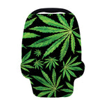 Watercolor Marijuana Leaf Pattern Print Baby Seat Cover