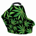 Watercolor Marijuana Leaf Pattern Print Baby Seat Cover