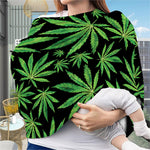 Watercolor Marijuana Leaf Pattern Print Baby Seat Cover