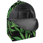Watercolor Marijuana Leaf Pattern Print Backpack