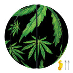 Watercolor Marijuana Leaf Pattern Print Basketball