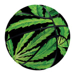 Watercolor Marijuana Leaf Pattern Print Basketball