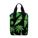 Watercolor Marijuana Leaf Pattern Print Bible Tote Bag