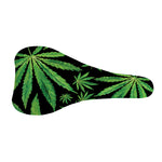 Watercolor Marijuana Leaf Pattern Print Bicycle Seat Cover