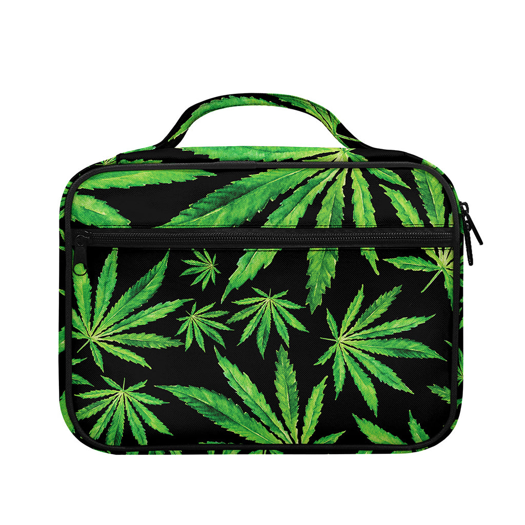 Watercolor Marijuana Leaf Pattern Print Briefcase Bible Bag