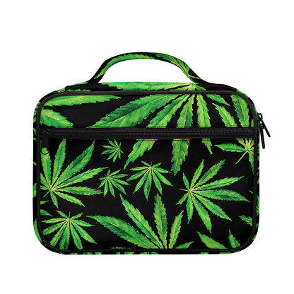 Watercolor Marijuana Leaf Pattern Print Briefcase Bible Bag