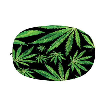 Watercolor Marijuana Leaf Pattern Print Car Side Mirror Covers