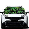 Watercolor Marijuana Leaf Pattern Print Car Windshield Snow Cover