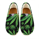 Watercolor Marijuana Leaf Pattern Print Casual Shoes