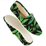 Watercolor Marijuana Leaf Pattern Print Casual Shoes