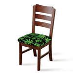 Watercolor Marijuana Leaf Pattern Print Chair Cushion Cover