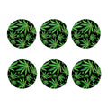 Watercolor Marijuana Leaf Pattern Print Coaster Set