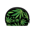 Watercolor Marijuana Leaf Pattern Print Coin Purse