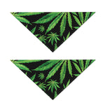 Watercolor Marijuana Leaf Pattern Print Dog Bandana