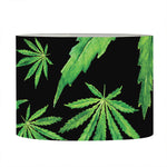 Watercolor Marijuana Leaf Pattern Print Drum Lamp Shade